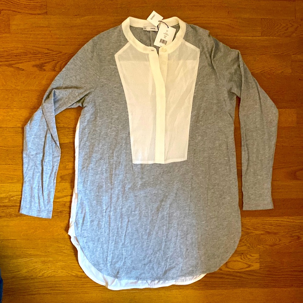 Vince Blouse 60% cotton 40% Modal.